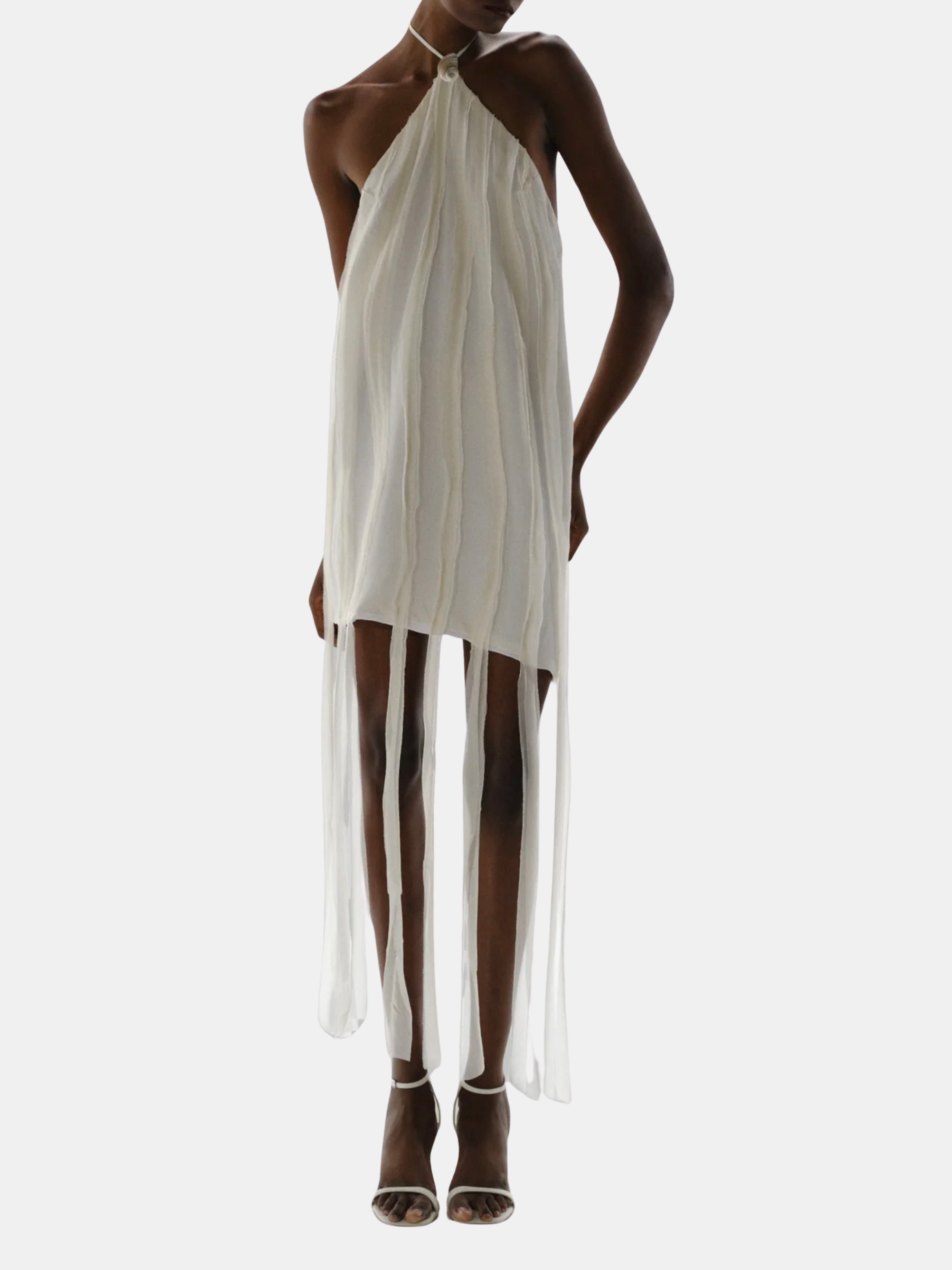 baobab marea mini dress Olivia Mini Dress White in Chiffon - Spring Summer 26 M / Salina
