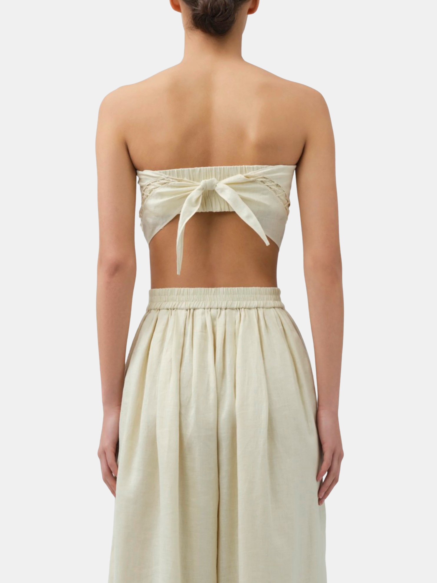 SIMKHAI | Lahni Linen Lace Top | SHOPMORLEY – Morley