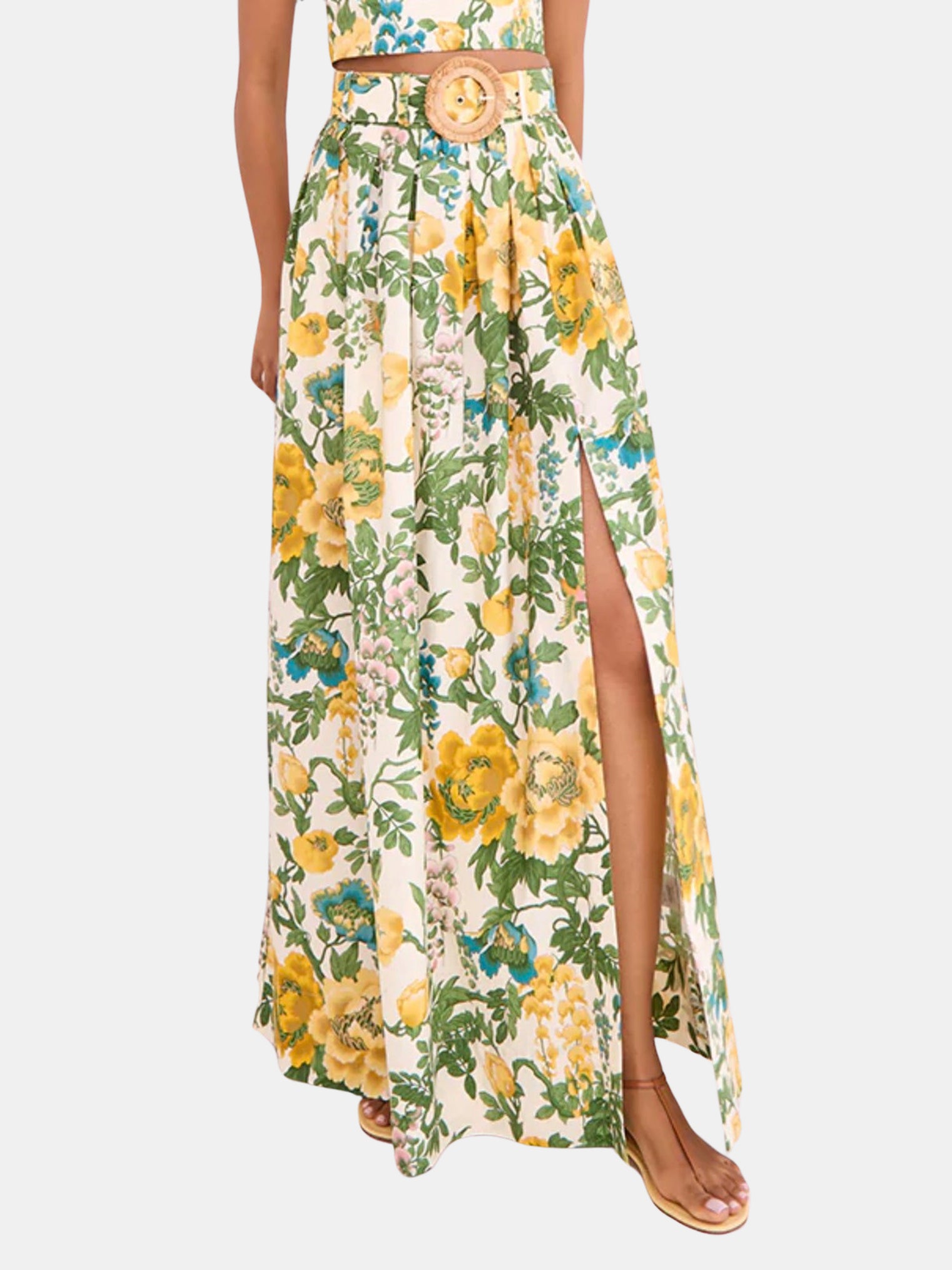 cara cara leah strapless floral midi dress Cara Cara | Greenfield Skirt