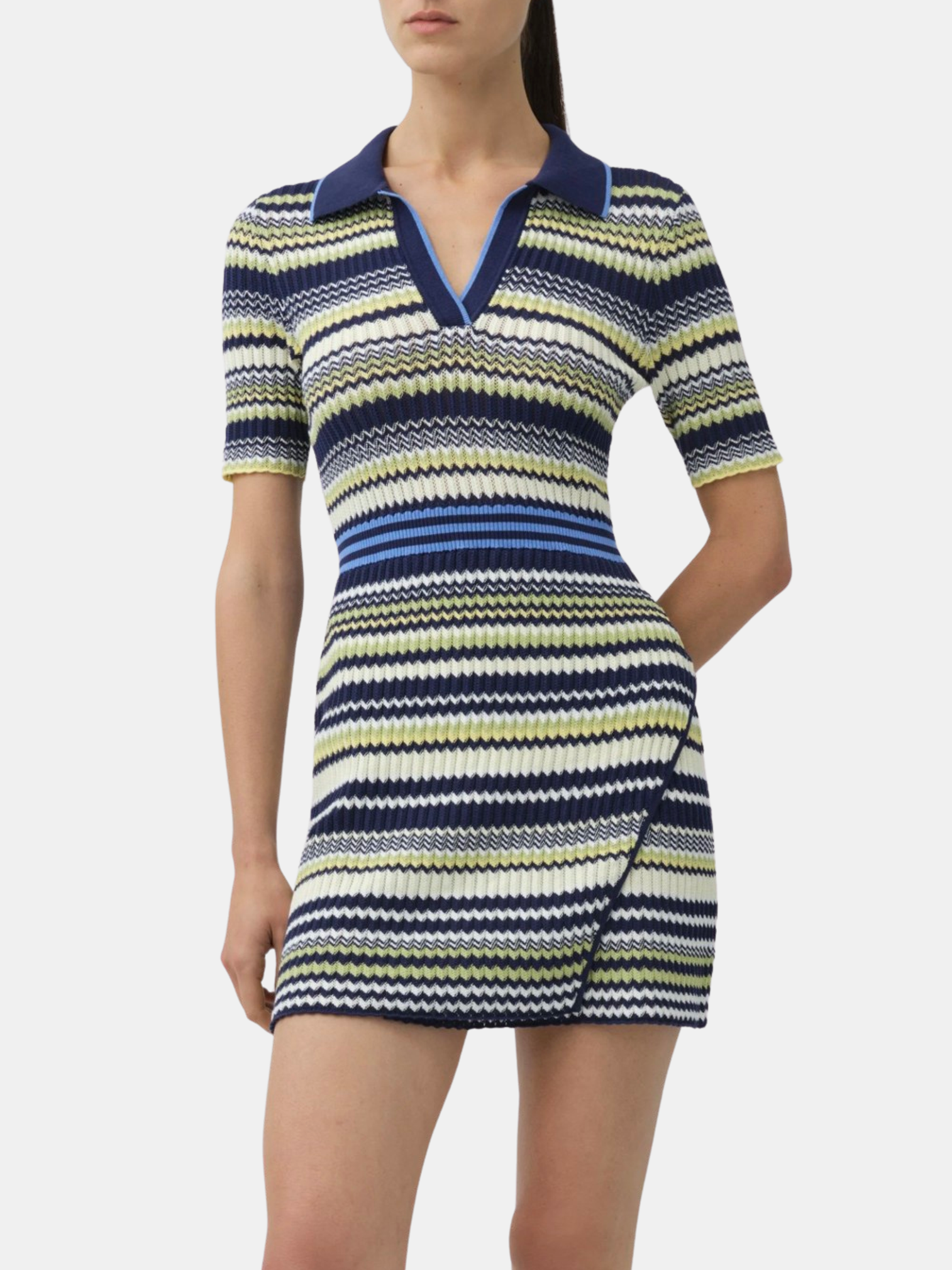 SIMKHAI | Lira Polo Wrap Mini Dress | SHOPMORLEY – Morley