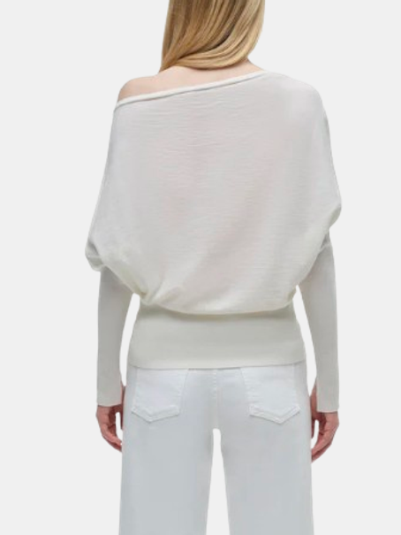 SIMKHAI | Lavina Draped Off Shoulder Sweater | SHOPMORLEY – Morley