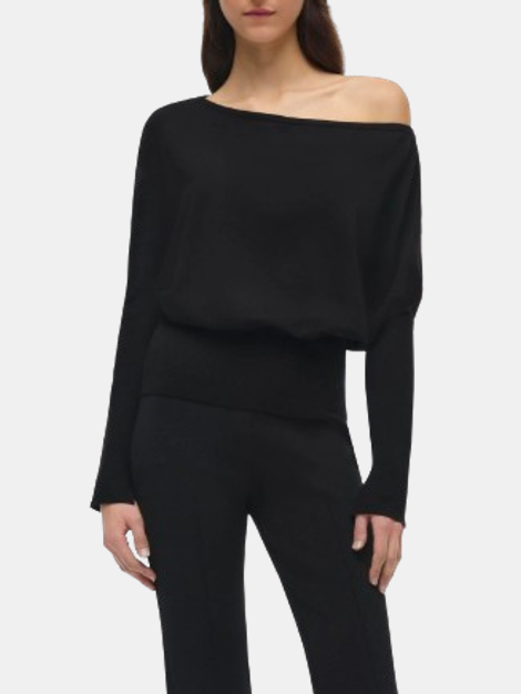 SIMKHAI | Lavina Draped Off Shoulder Sweater | SHOPMORLEY – Morley