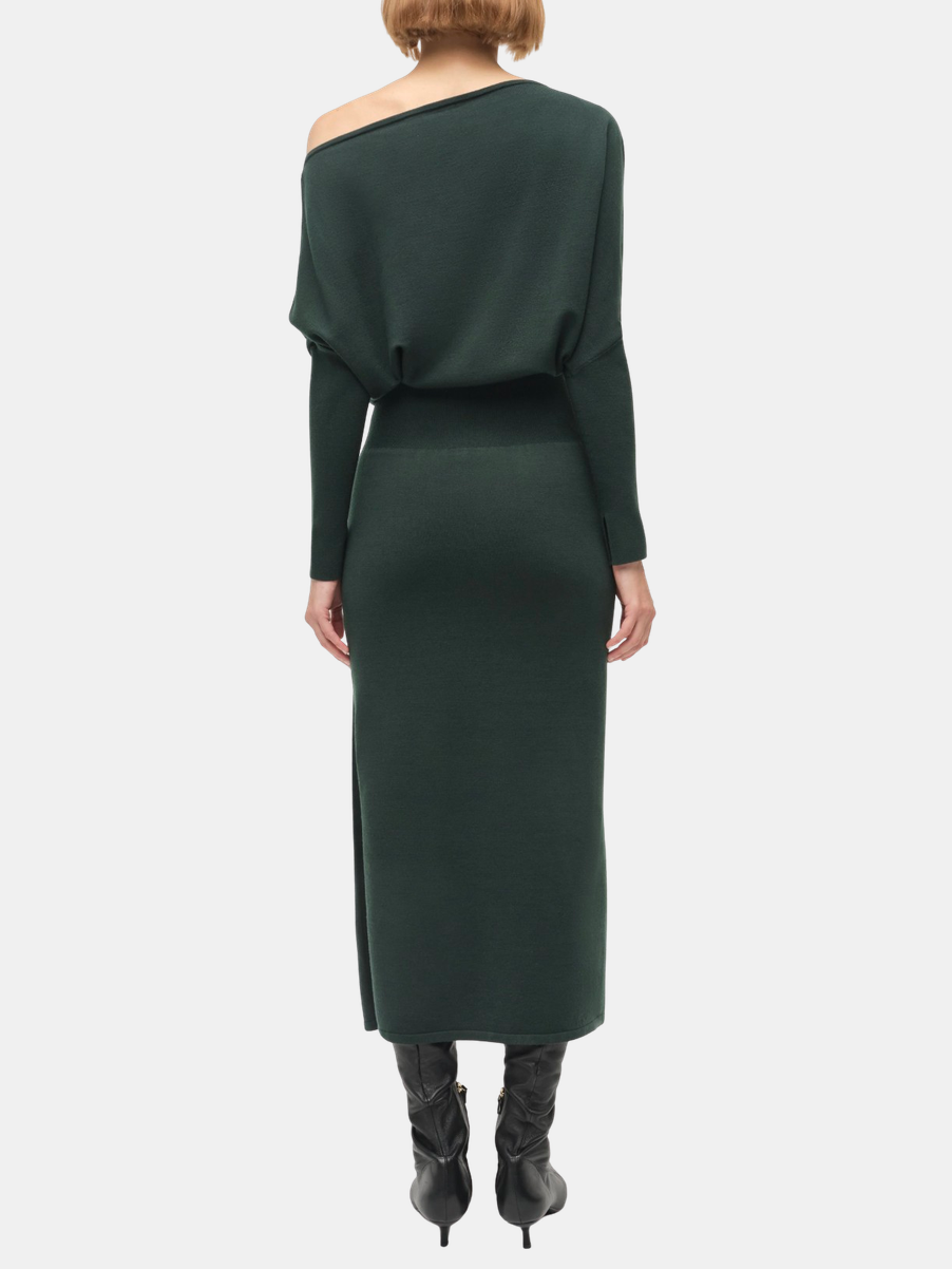 SIMKHAI - Janese Off Shoulder Midi Dress in Emerald M SIMKHAI - Janese Off Shoulder Midi Dress in Emerald M
