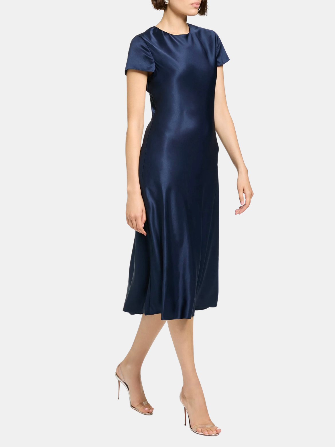 Toccin | Luciana Short Sleeve Bias Silk Dress Toccin | Luciana Short Sleeve Bias Silk Dress