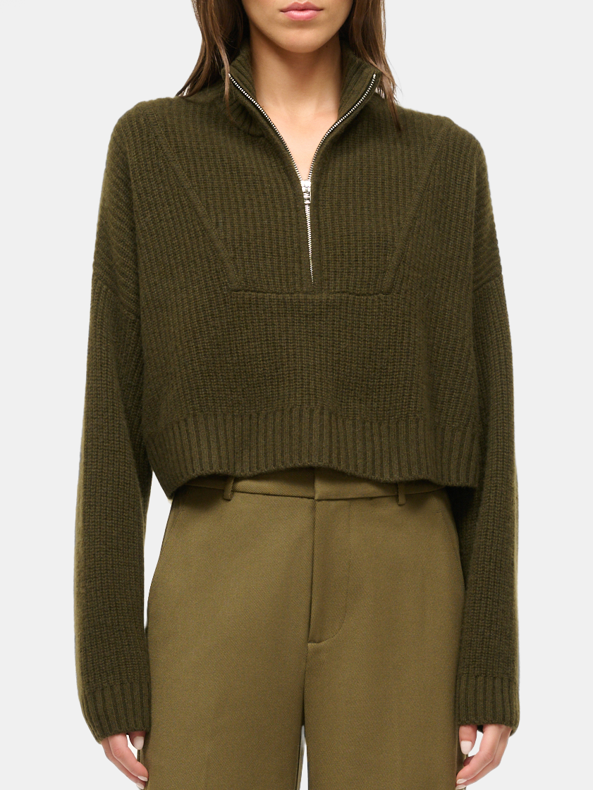 Cashmere Cropped Hampton Sweater