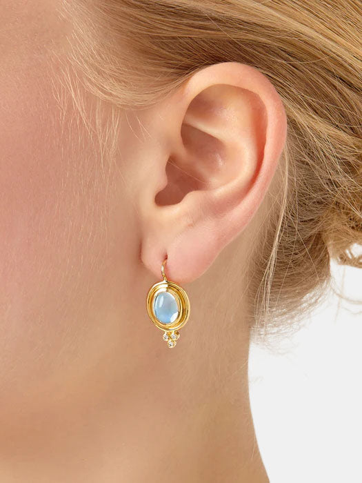 18k Classic Temple Earrings