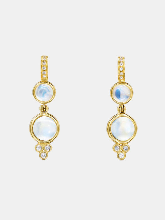 18k Lunar Drop Earring