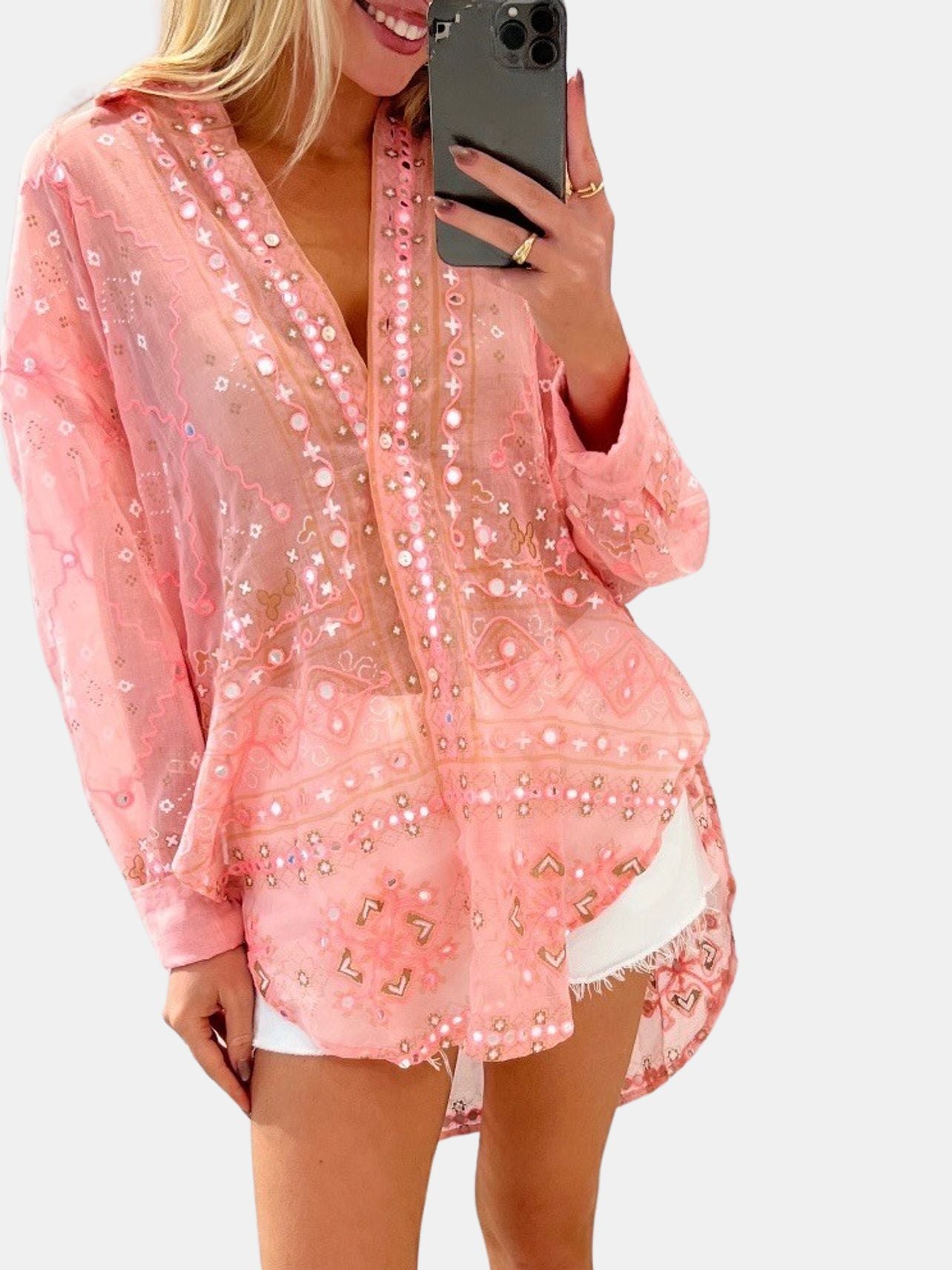 Mosaic Print Mirrors Shirt - Morley 