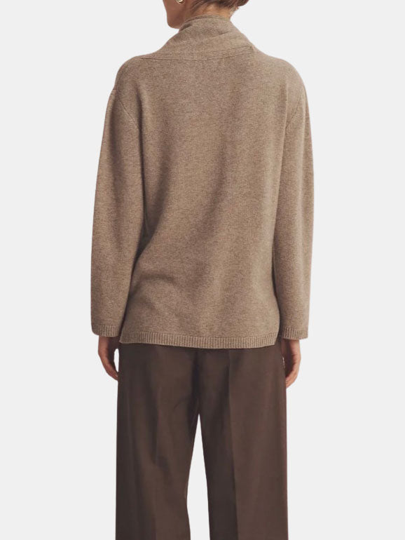 Cashmere Asymmetrical Turtleneck