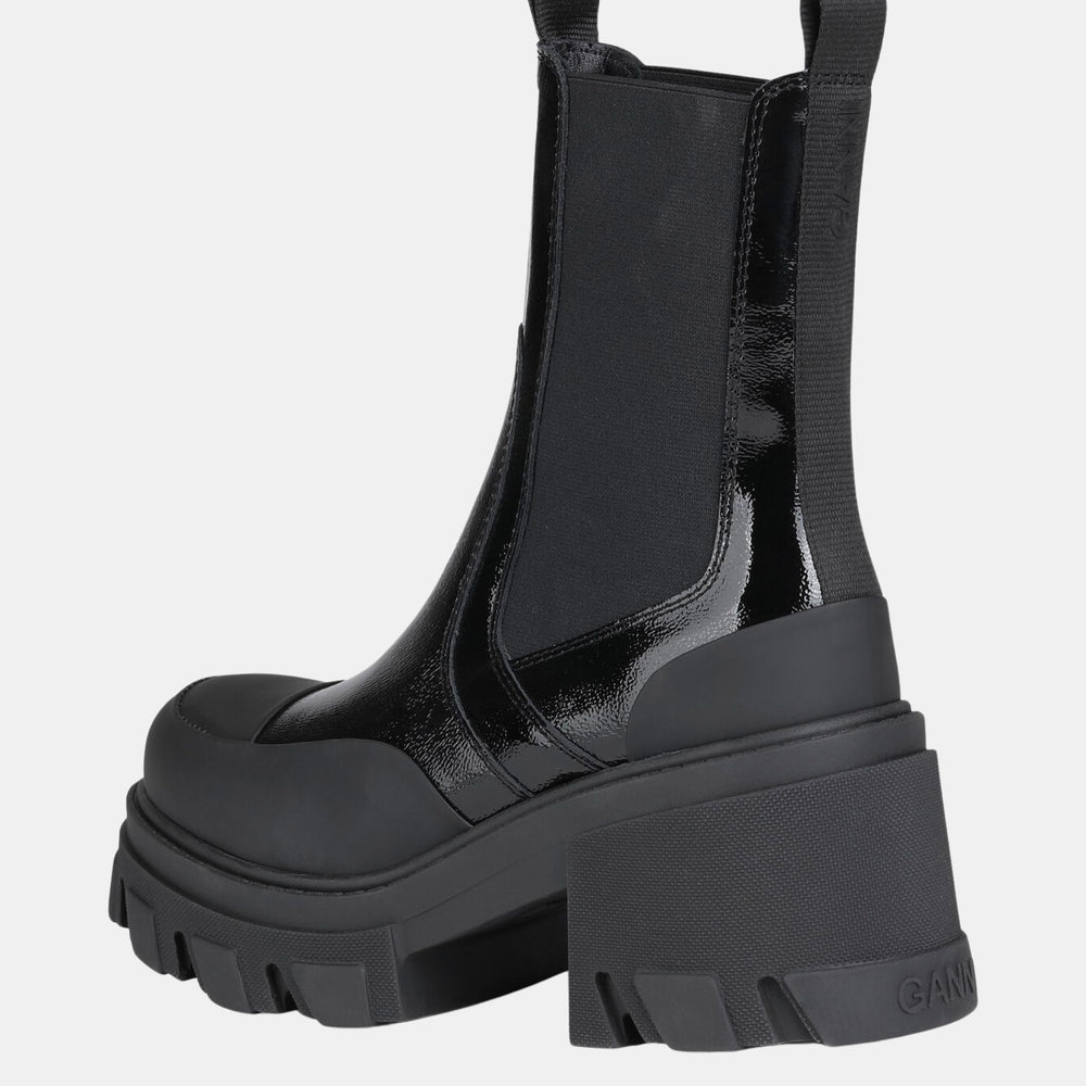 Cleated Heeled Mid Chelsea Boot - Morley 