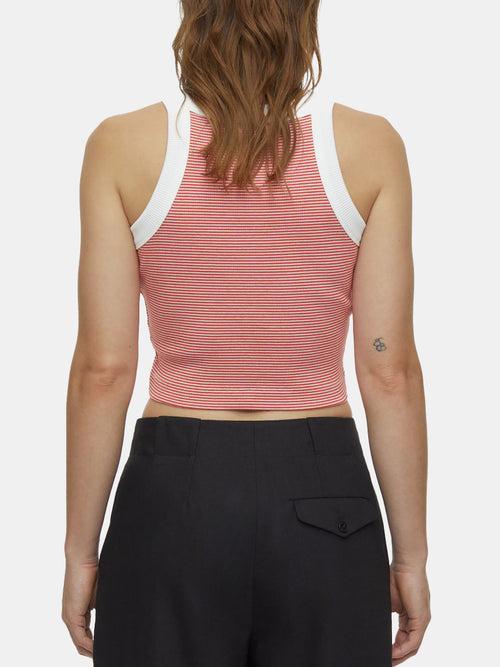 Cropped Racer Tank Top