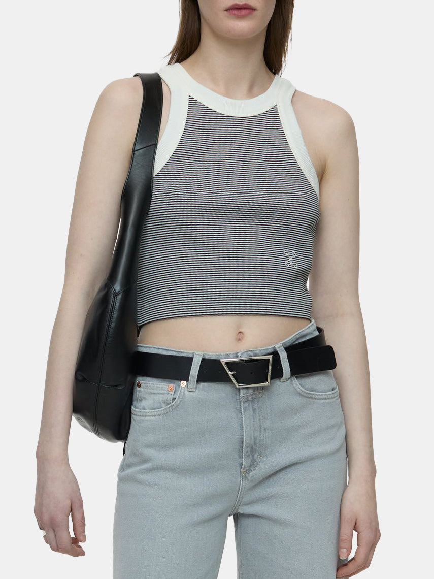 Cropped Racer Tank Top