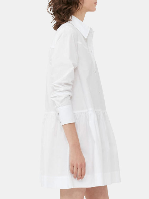 Cotton Poplin Mini Shirt Dress - Morley 