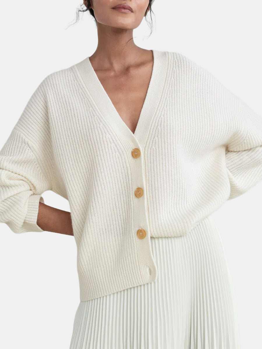 Cropped Cashmere Cocoon Cardigan