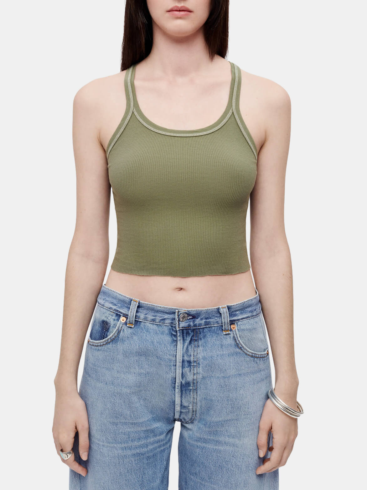 Cropped Ribbed Tank