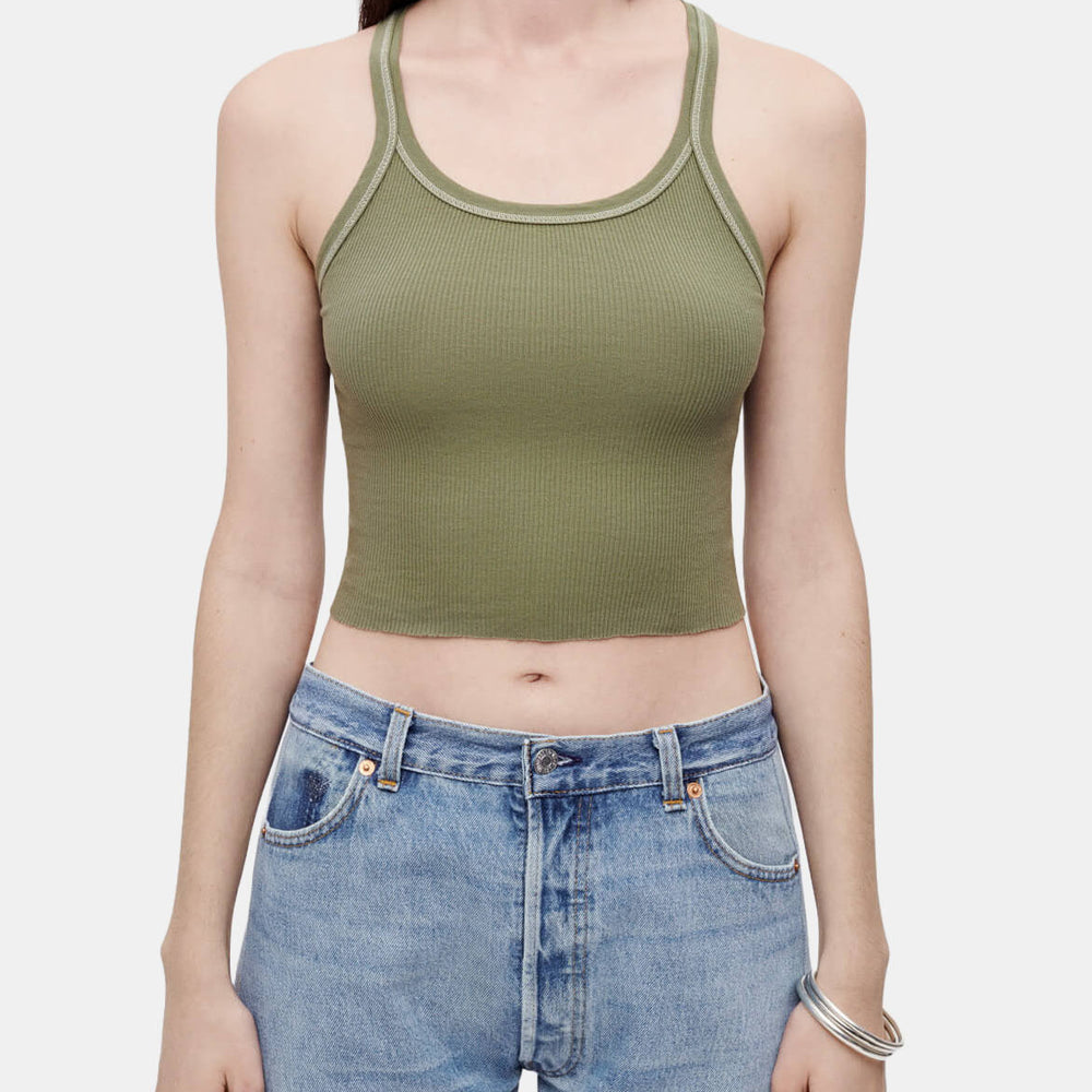 
                      
                        Cropped Ribbed Tank - Morley 
                      
                    