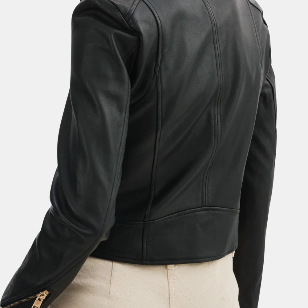 
                      
                        Donna Leather Biker Jacket - Morley 
                      
                    