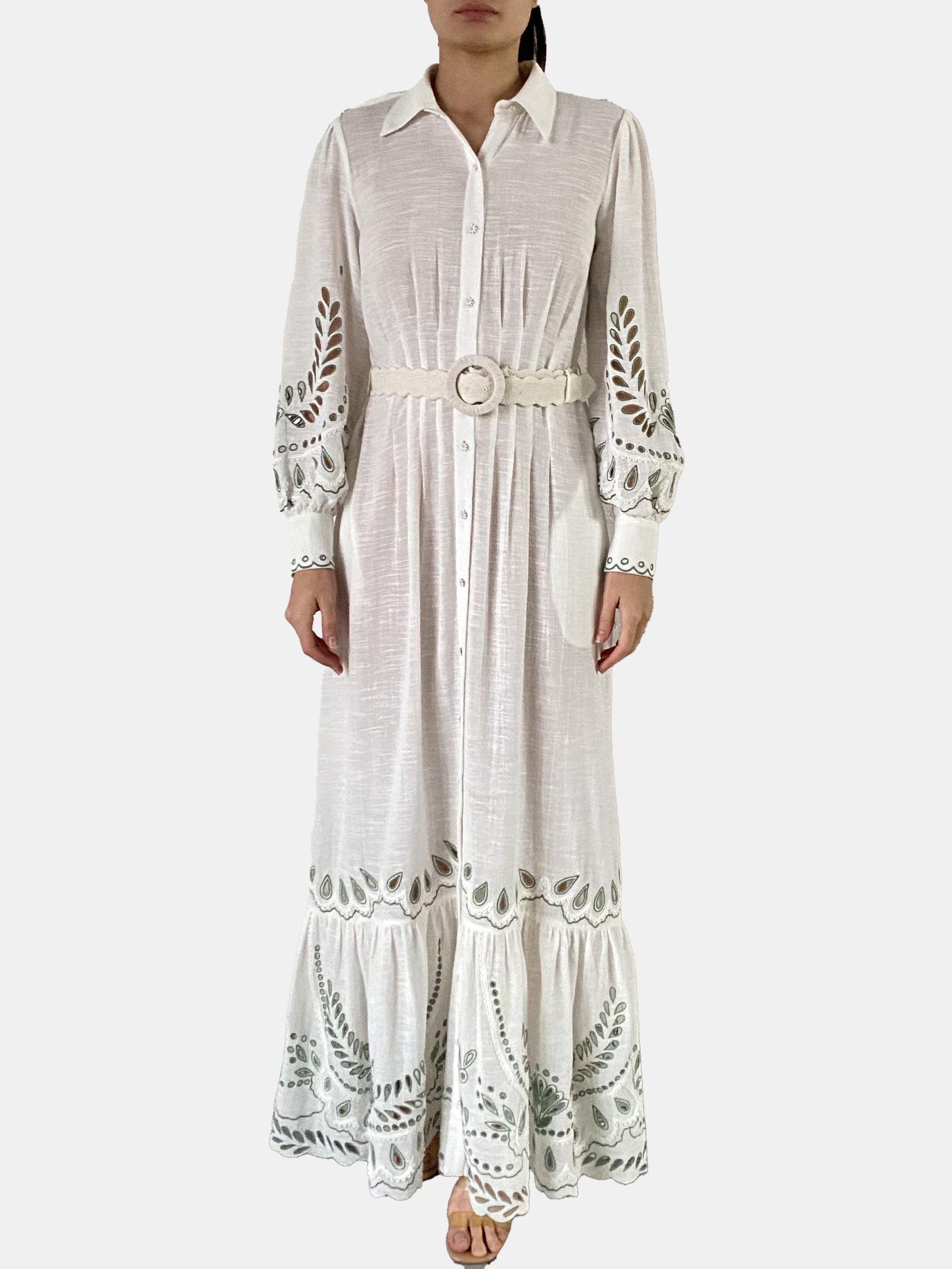 Hemant & Nandita | Alya Long Dress With Buckle Belt | SHOPMORLEY  Morley