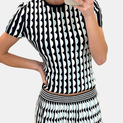 Kendra Scalloped Short-Sleeve Top