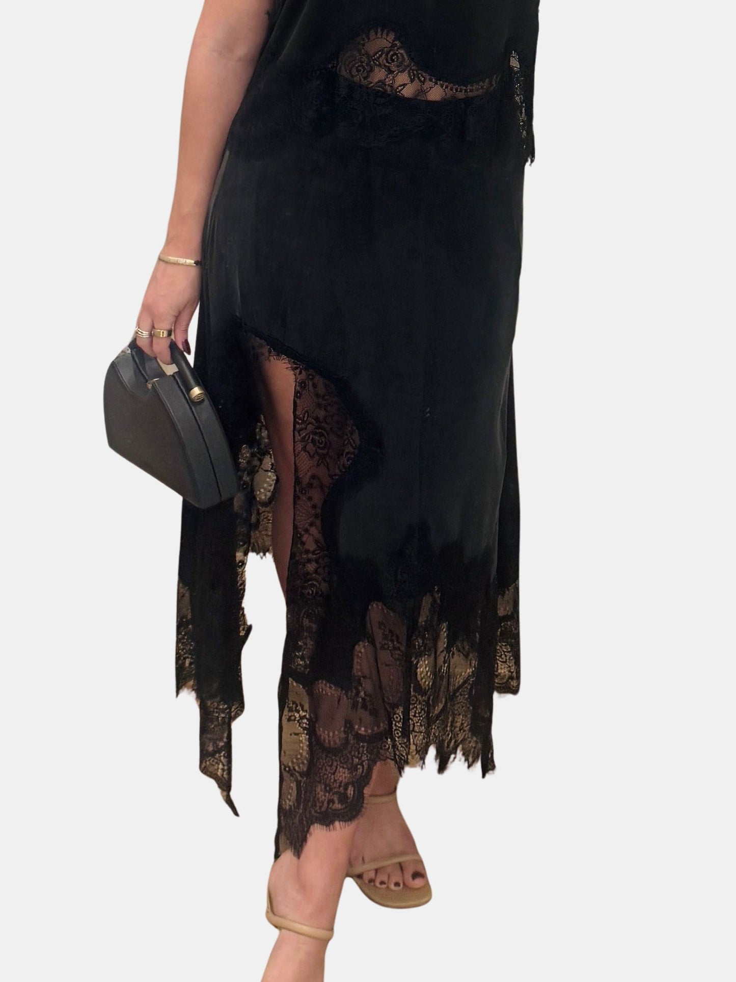 Visions Lace Hankerchief Skirt
