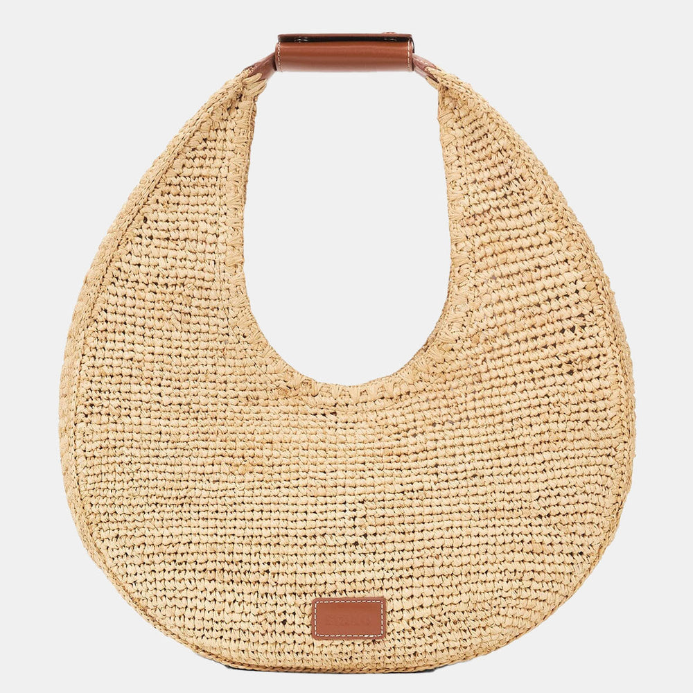 Large Raffia Moon Tote Bag - Morley 