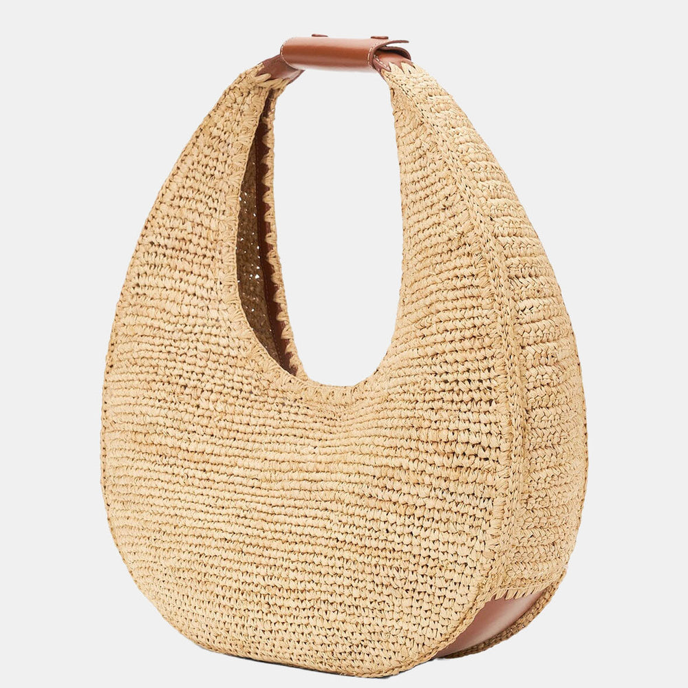 Large Raffia Moon Tote Bag - Morley 