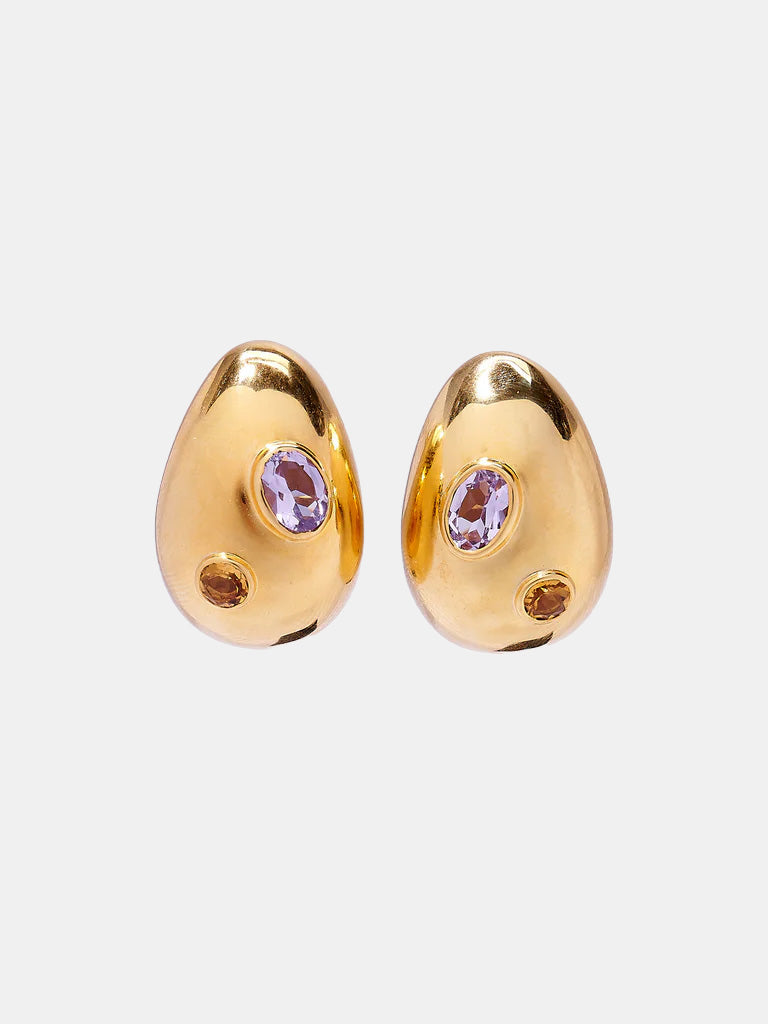 Mini Arp Earrings in Studded G