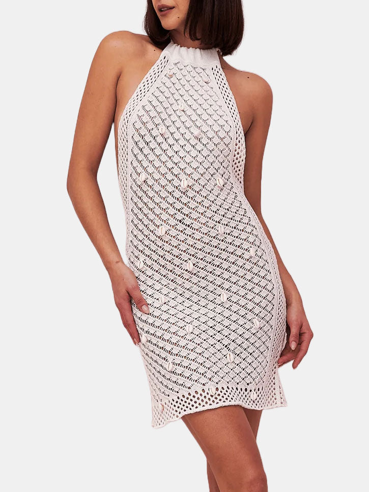 Puka Shell Crochet Mini Dress