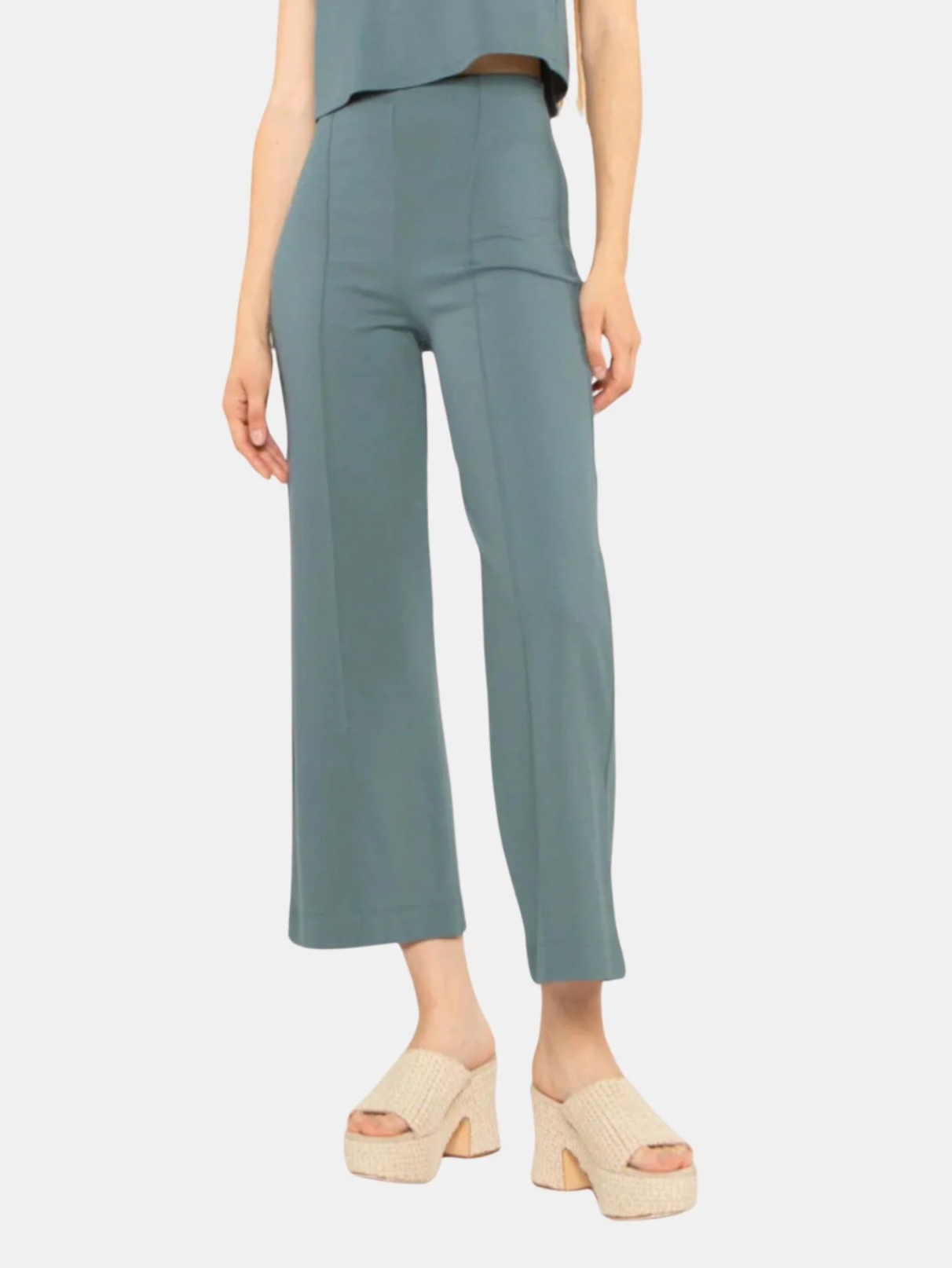 Ponte Knit Straight Leg Pant