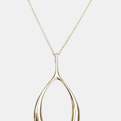 Lucky Gold Wishbone Necklace