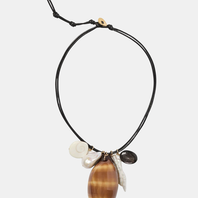 Leather Cordering Necklace