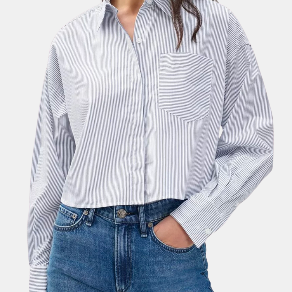 Marin Cropped Striped Shirt
