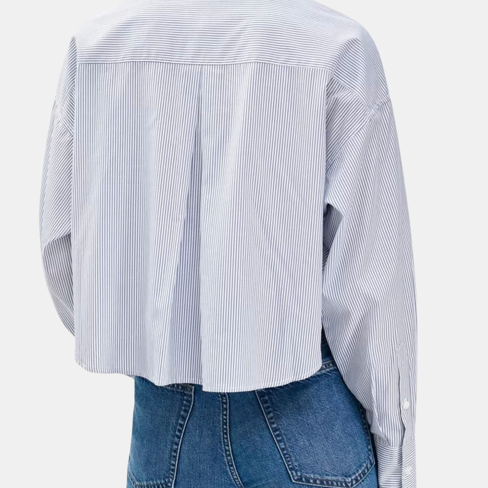 Marin Cropped Striped Shirt