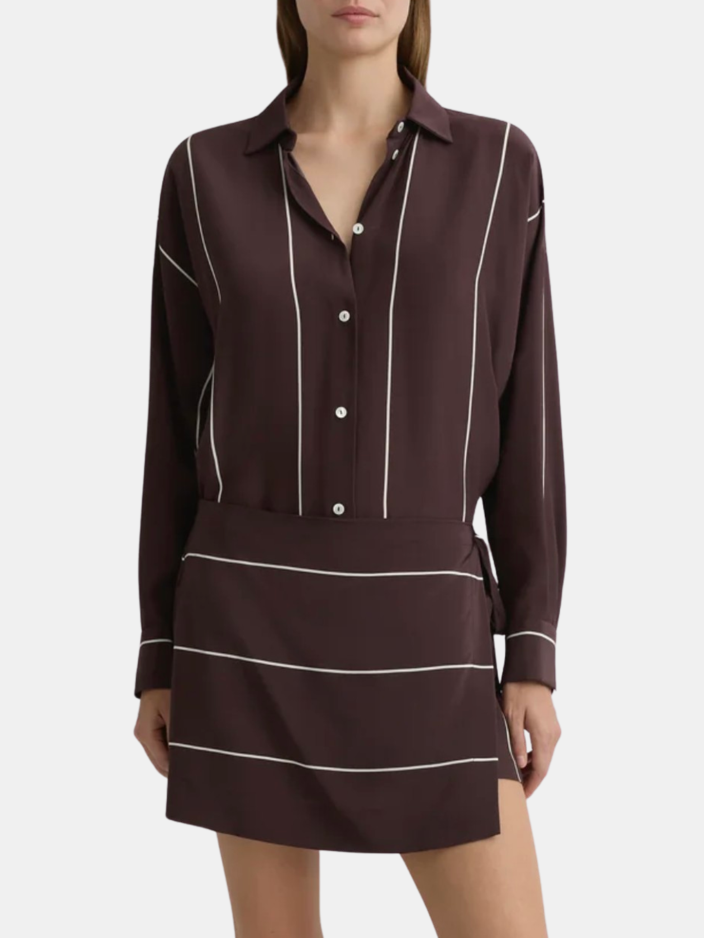 Orta Silk Wrap Mini Dress