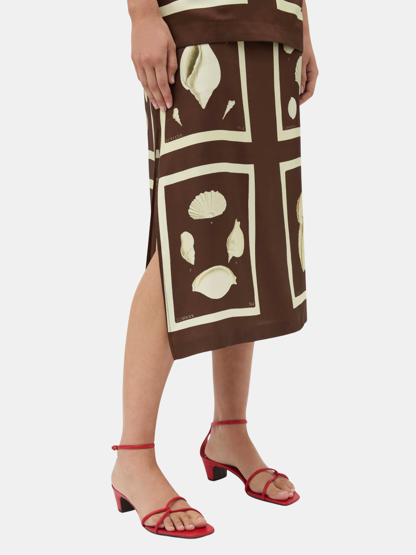 Graphic Shell Slip Skirt