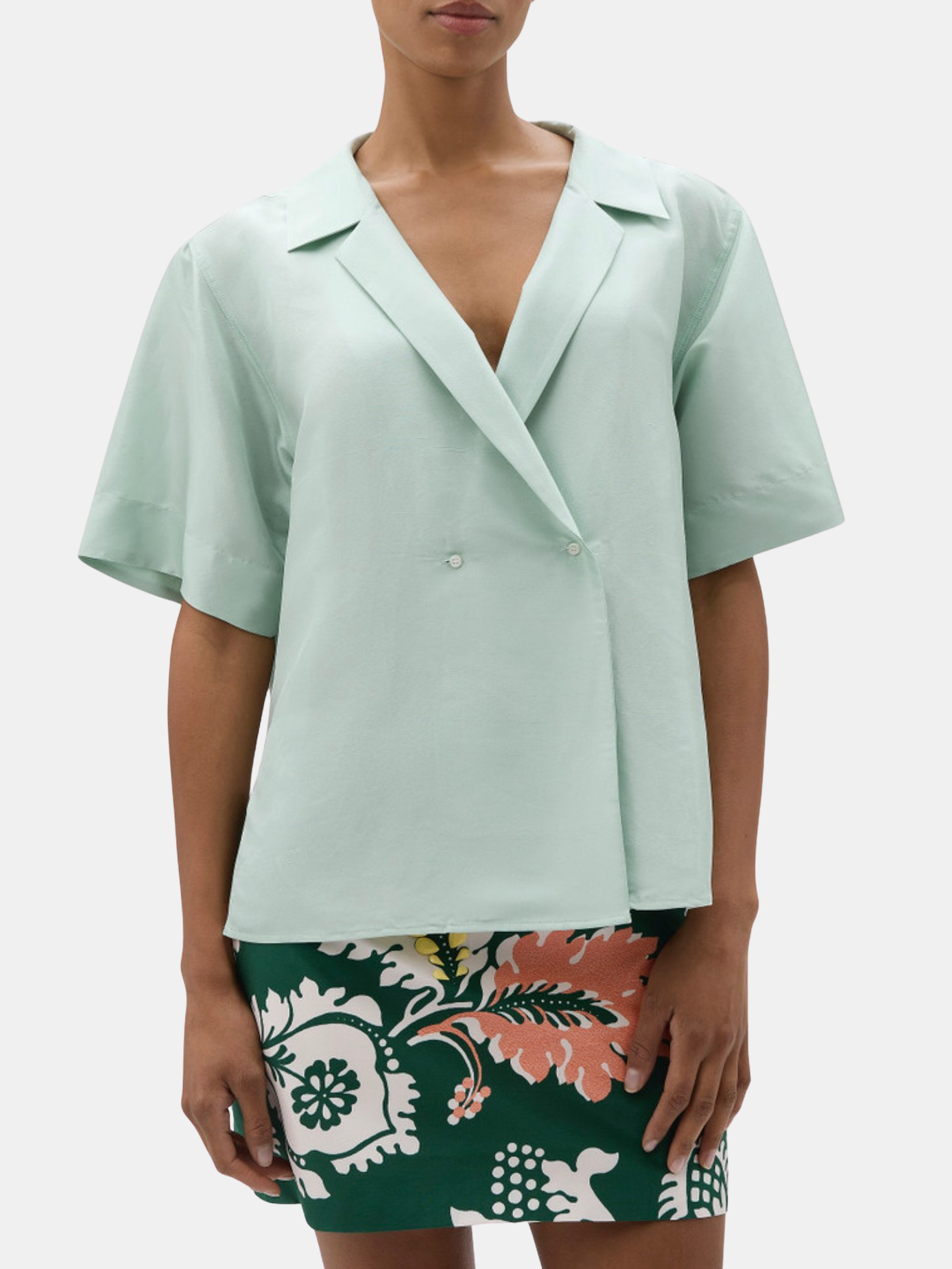 Short Sleeve Wrap Shirt