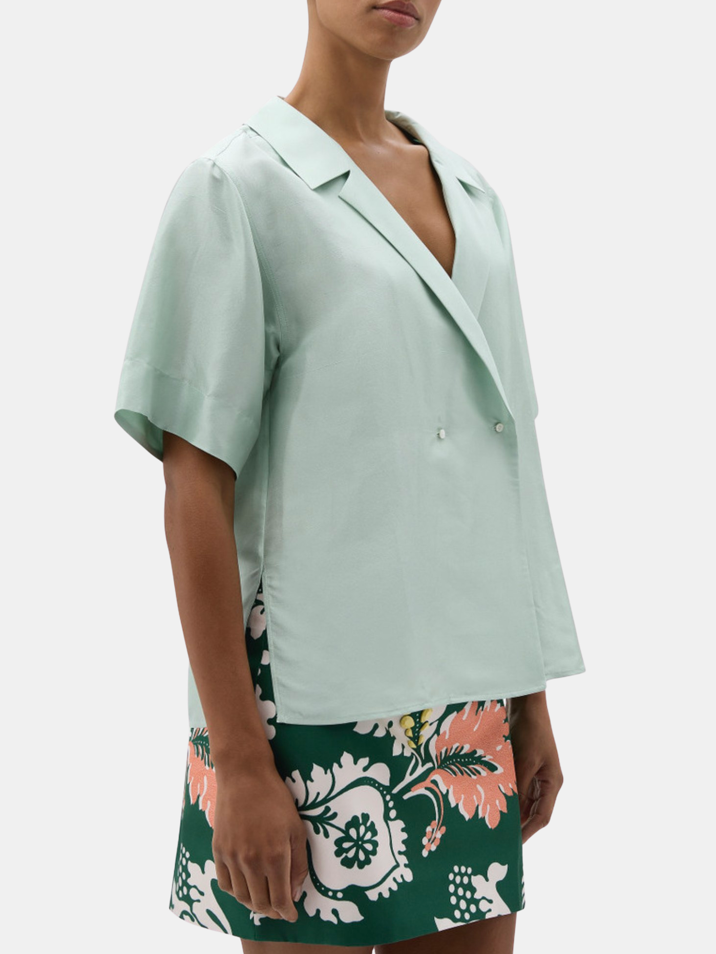 Short Sleeve Wrap Shirt