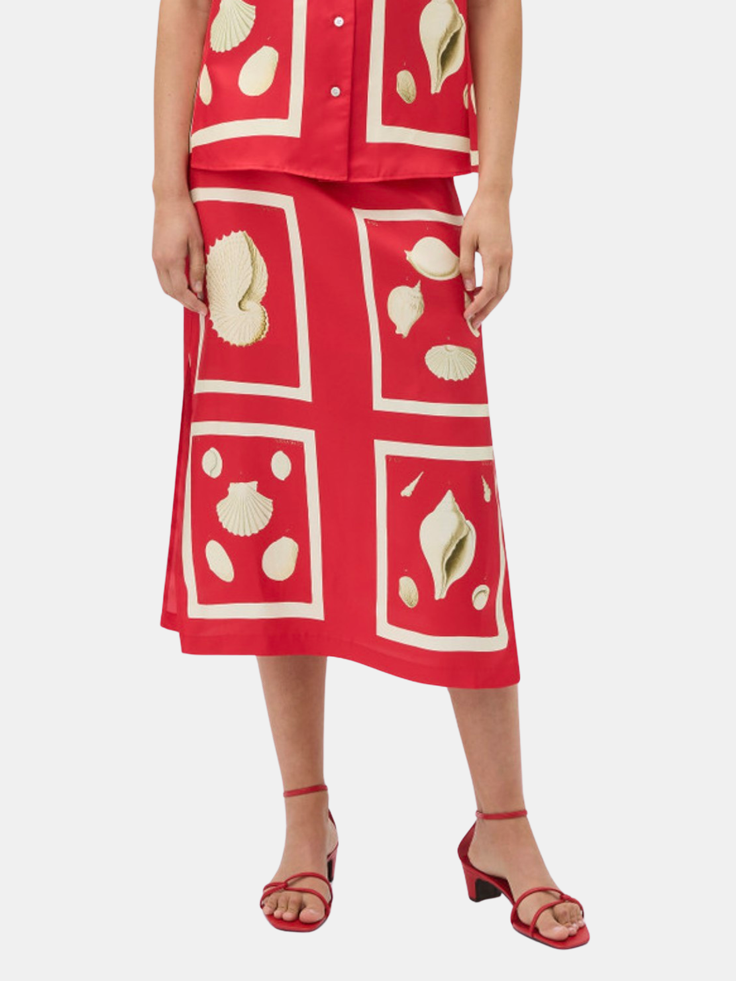 Graphic Shell Slip Skirt