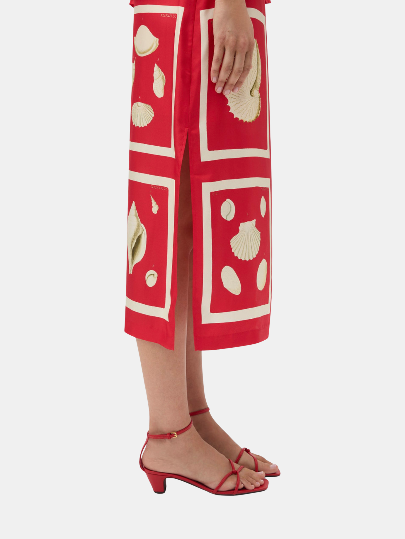 Graphic Shell Slip Skirt