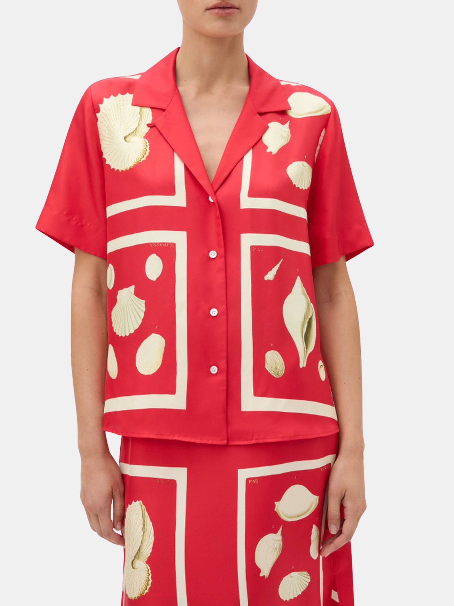 Graphic Shell Short Sleeve Camp Shirt