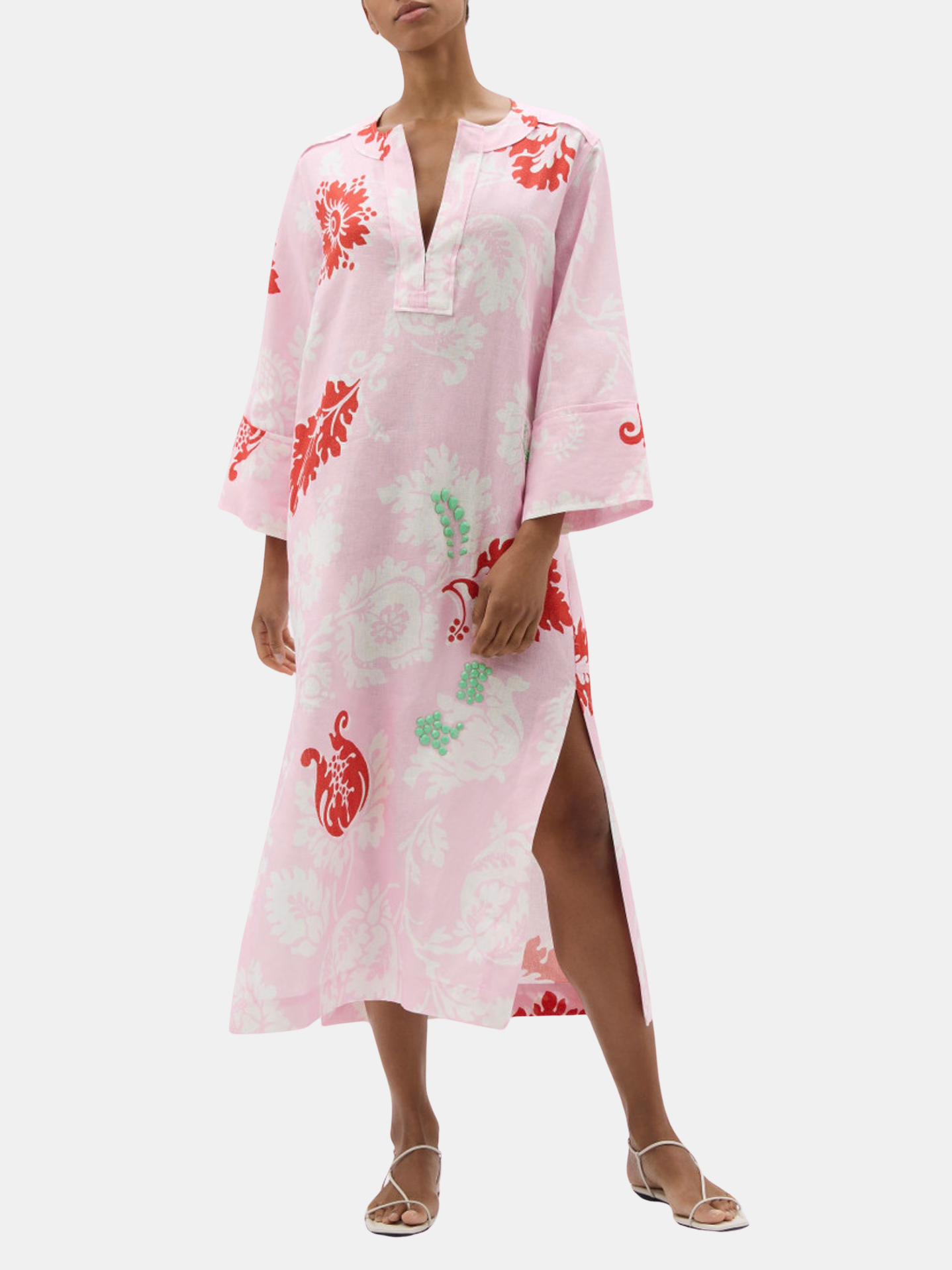 Cabana Floral Long Tunic Dress