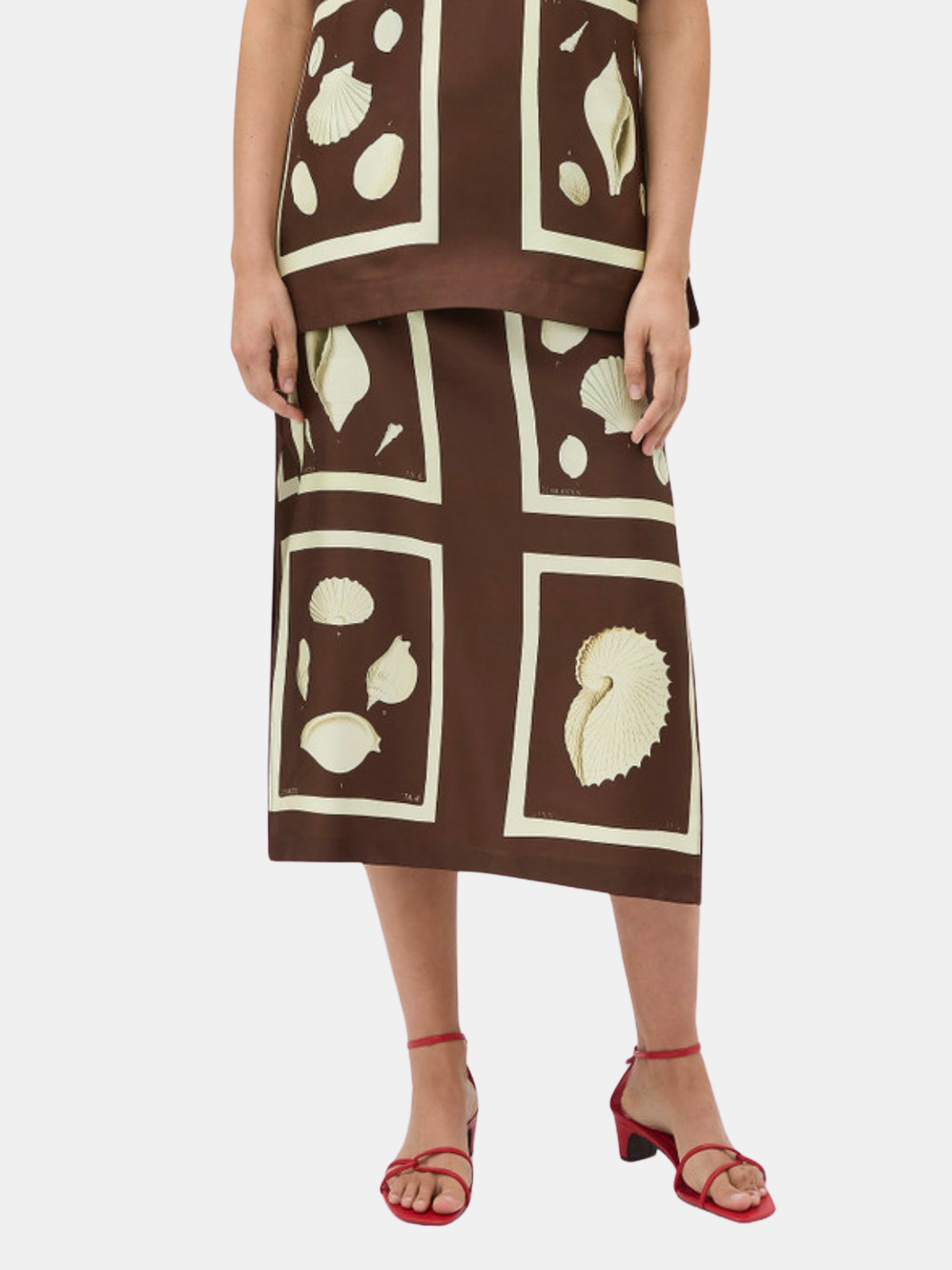 Graphic Shell Slip Skirt