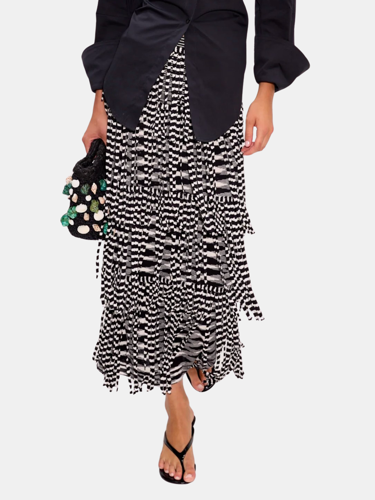 Za Za Knit Fringe Skirt