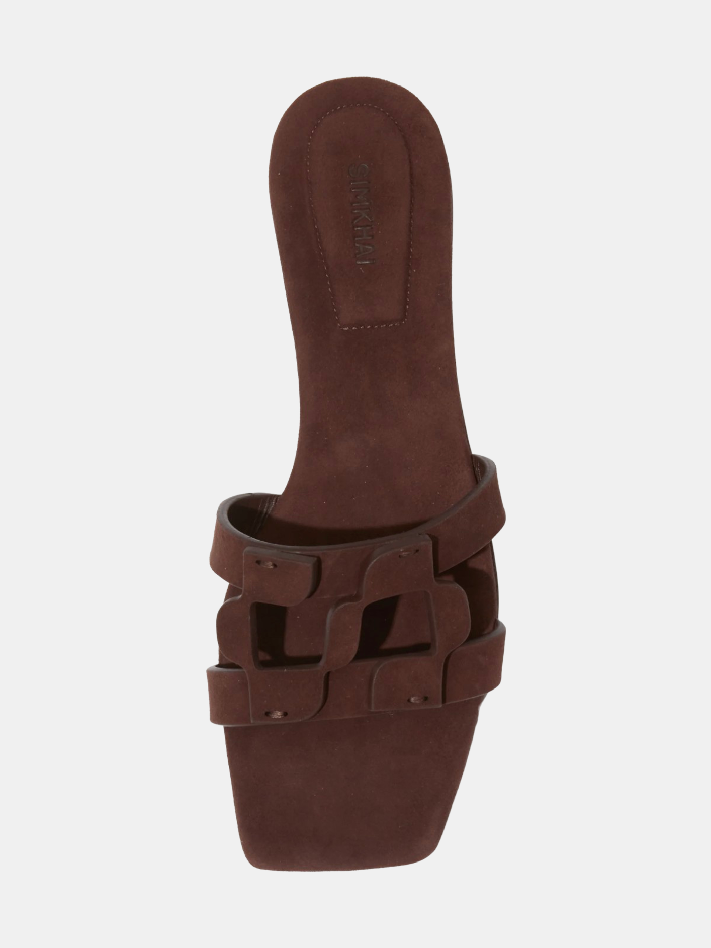 Simkhai Monogram Suede Flat Slide