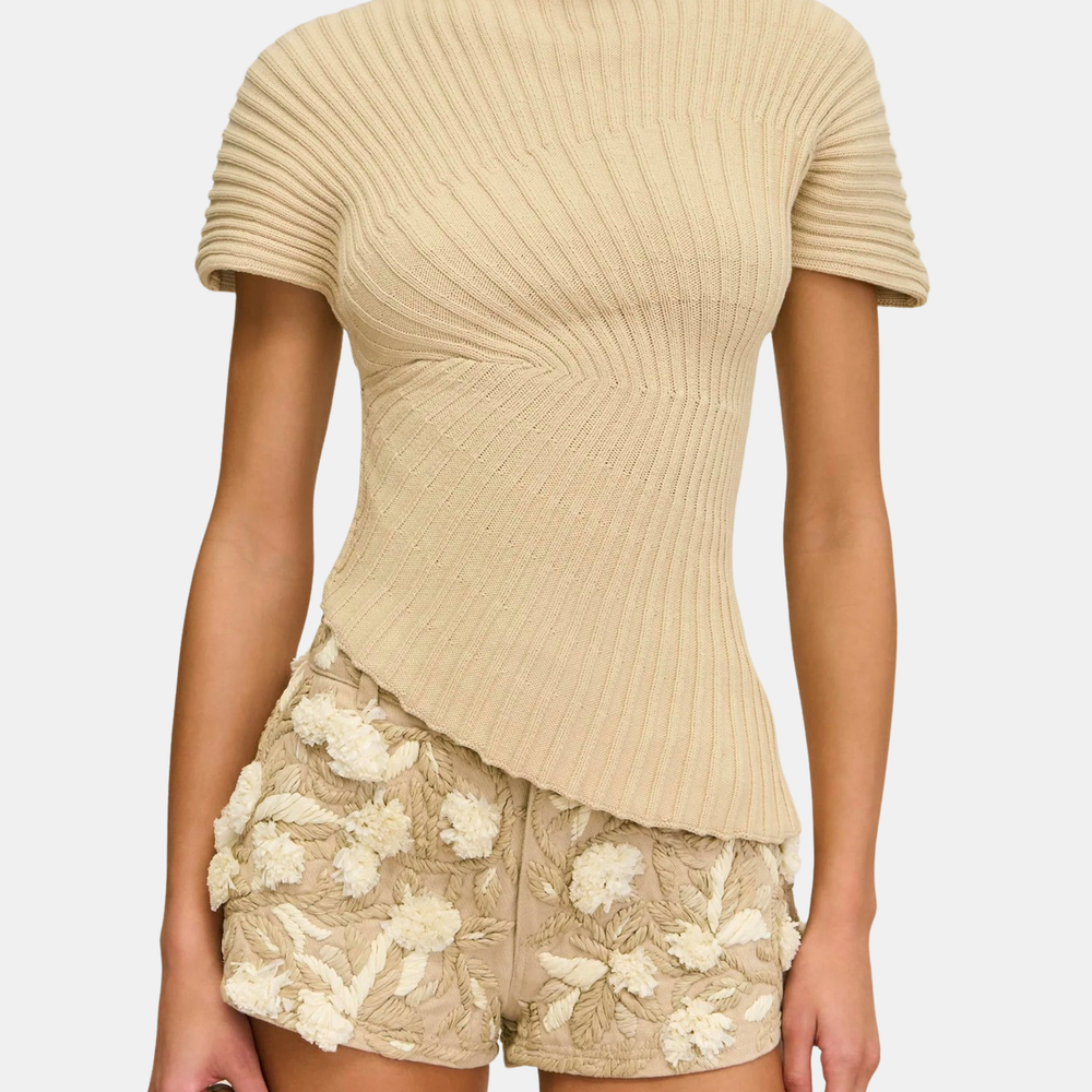 ACYM - ACYM Marble fringe short ニット Cult Gaia | Annemie Knit Top | SHOPMORLEY – Morley