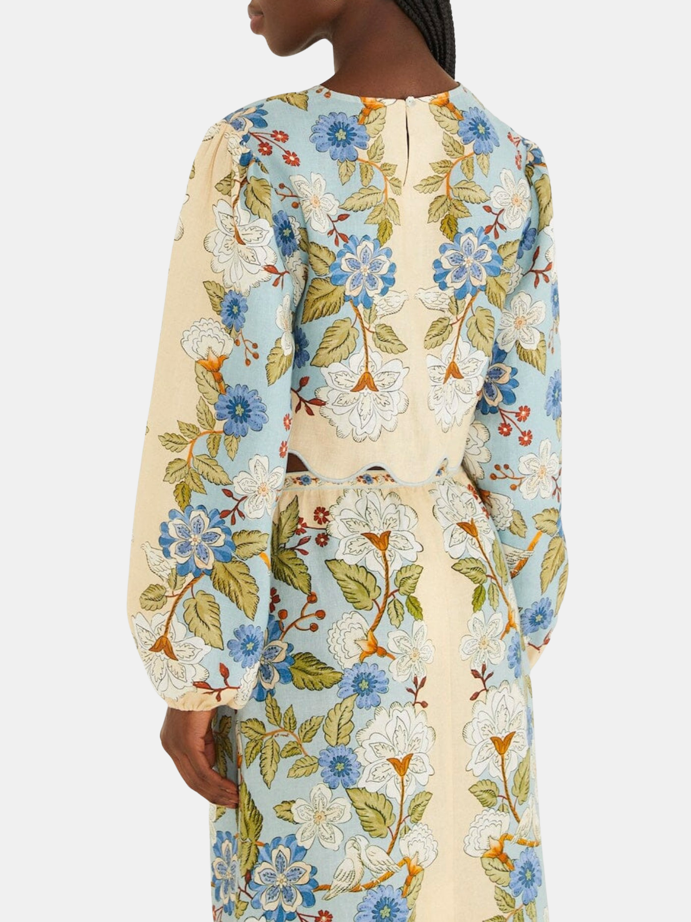 Garden Scarf Blue Long Sleeve