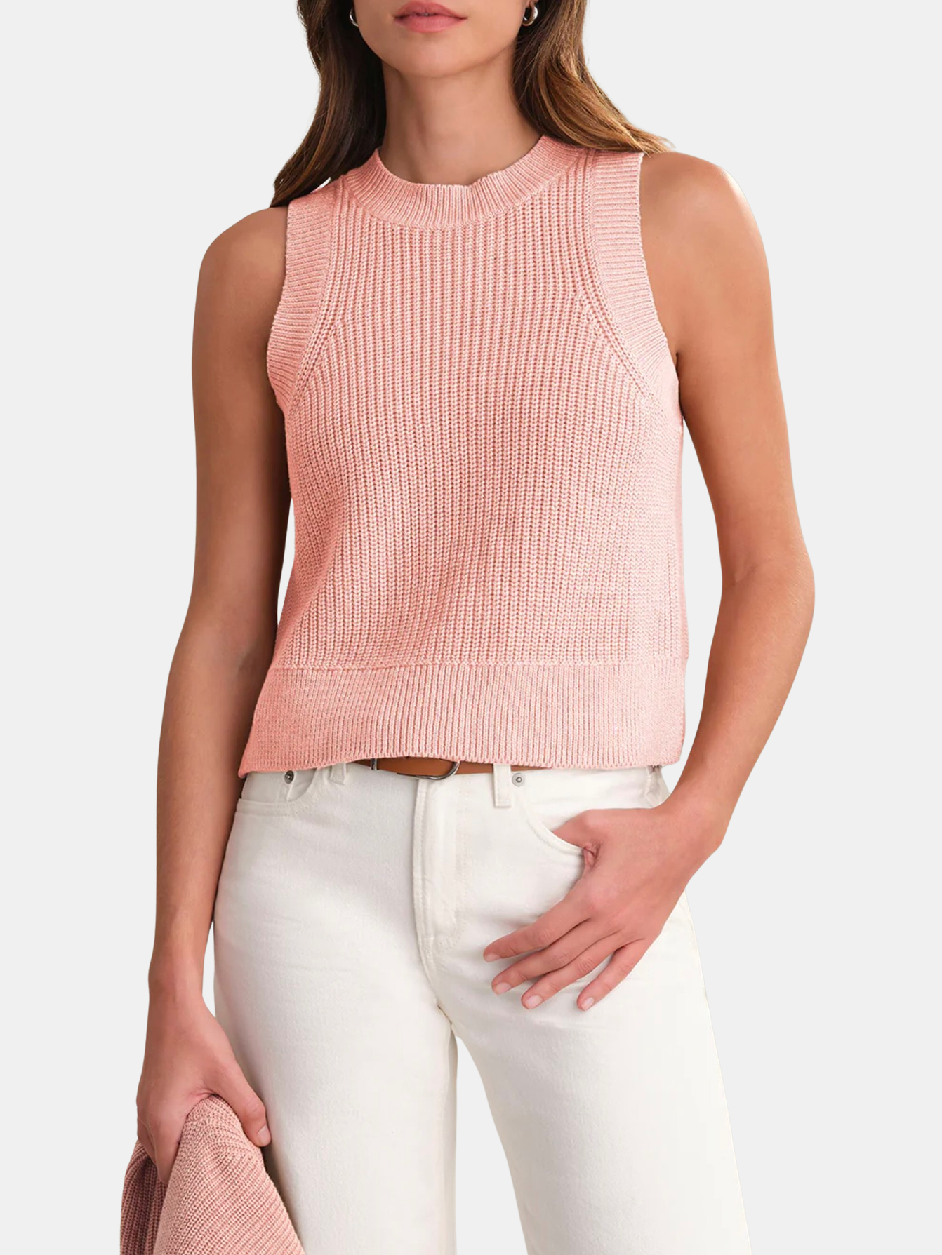 Demi High Crew Neck Tank - Morley 