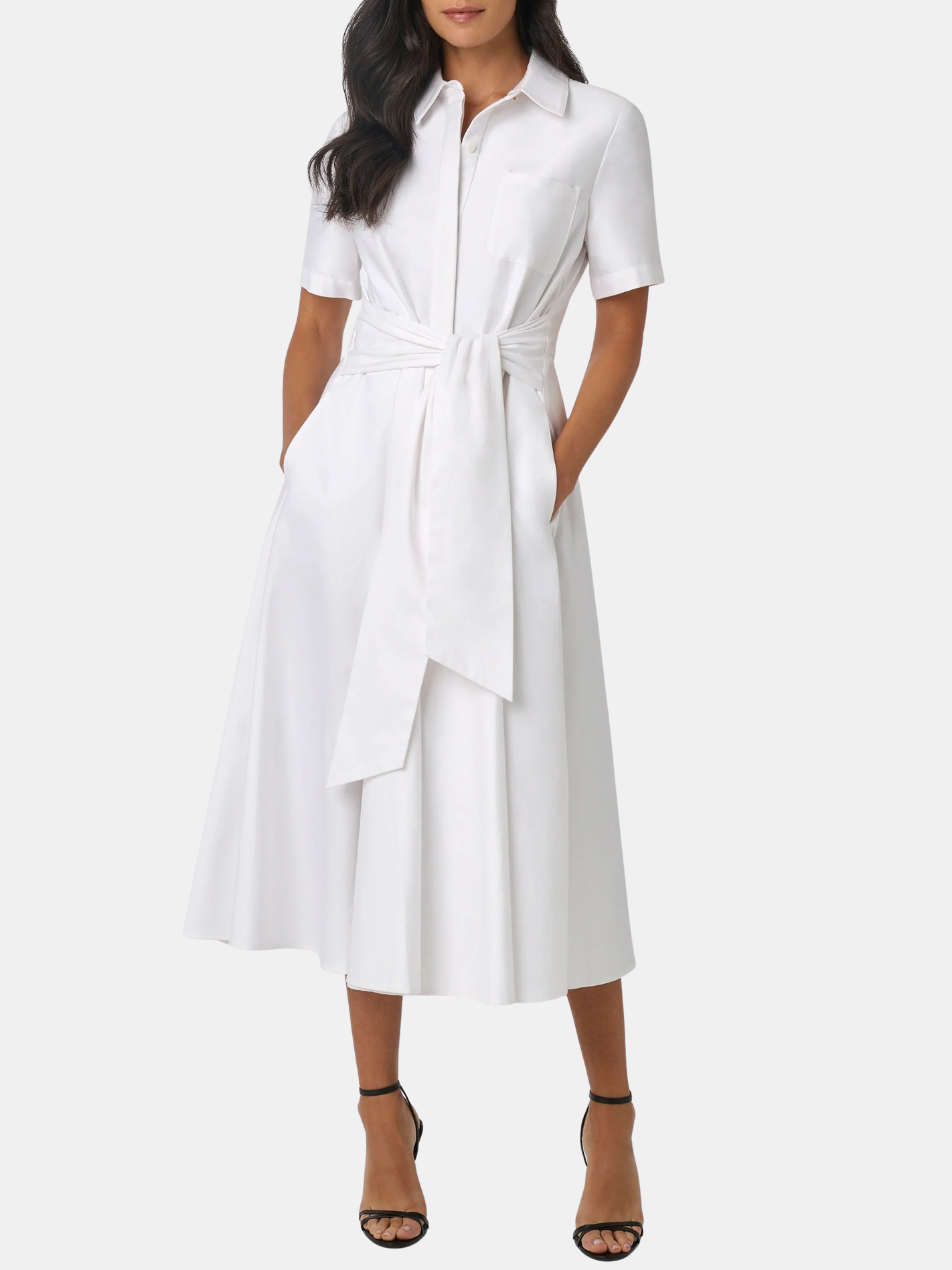Megan Short Sleeve Tie-Front Dress
