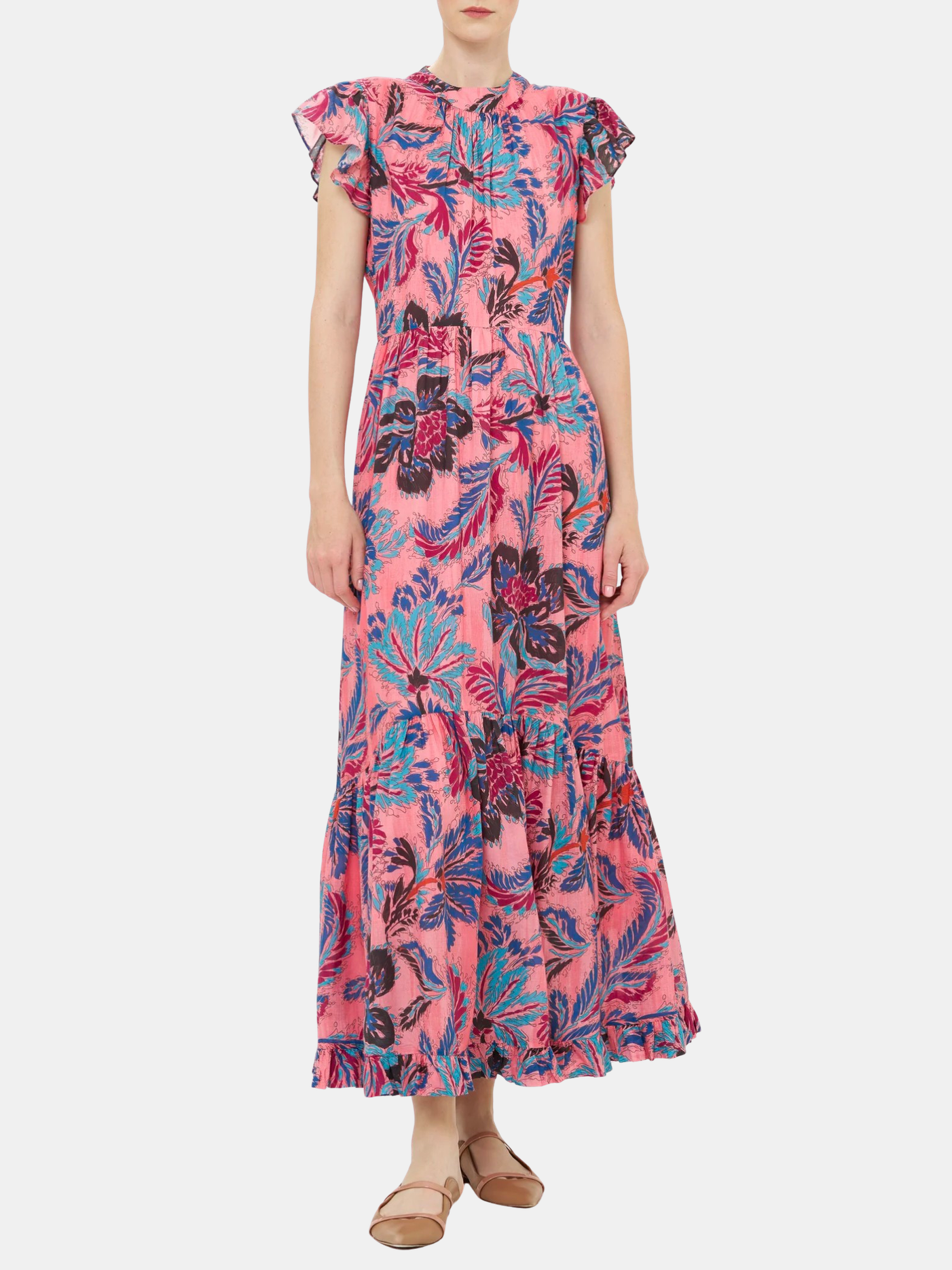 Mock Neck Flutter Maxi