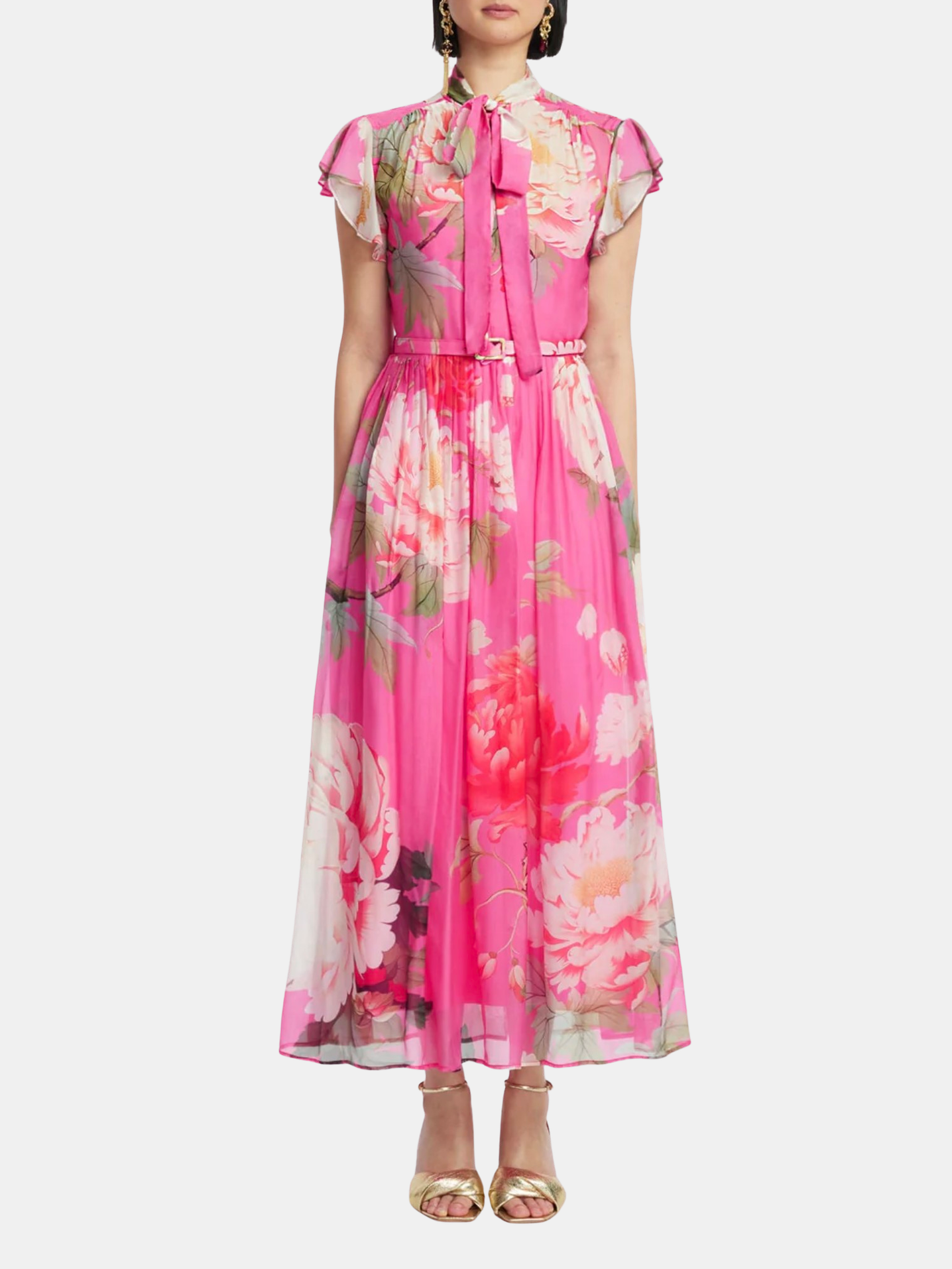 Grace Flutter Sleeve Midi Dress - Morley 